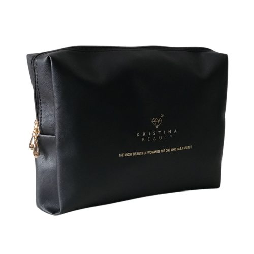 Kristina Beauty didelė kosmetinė su logotipu, 29x21x12cm, juodos spalvos Kristina Beauty didelė kosmetinė su logotipu, 29x21x12cm, juodos spalvos