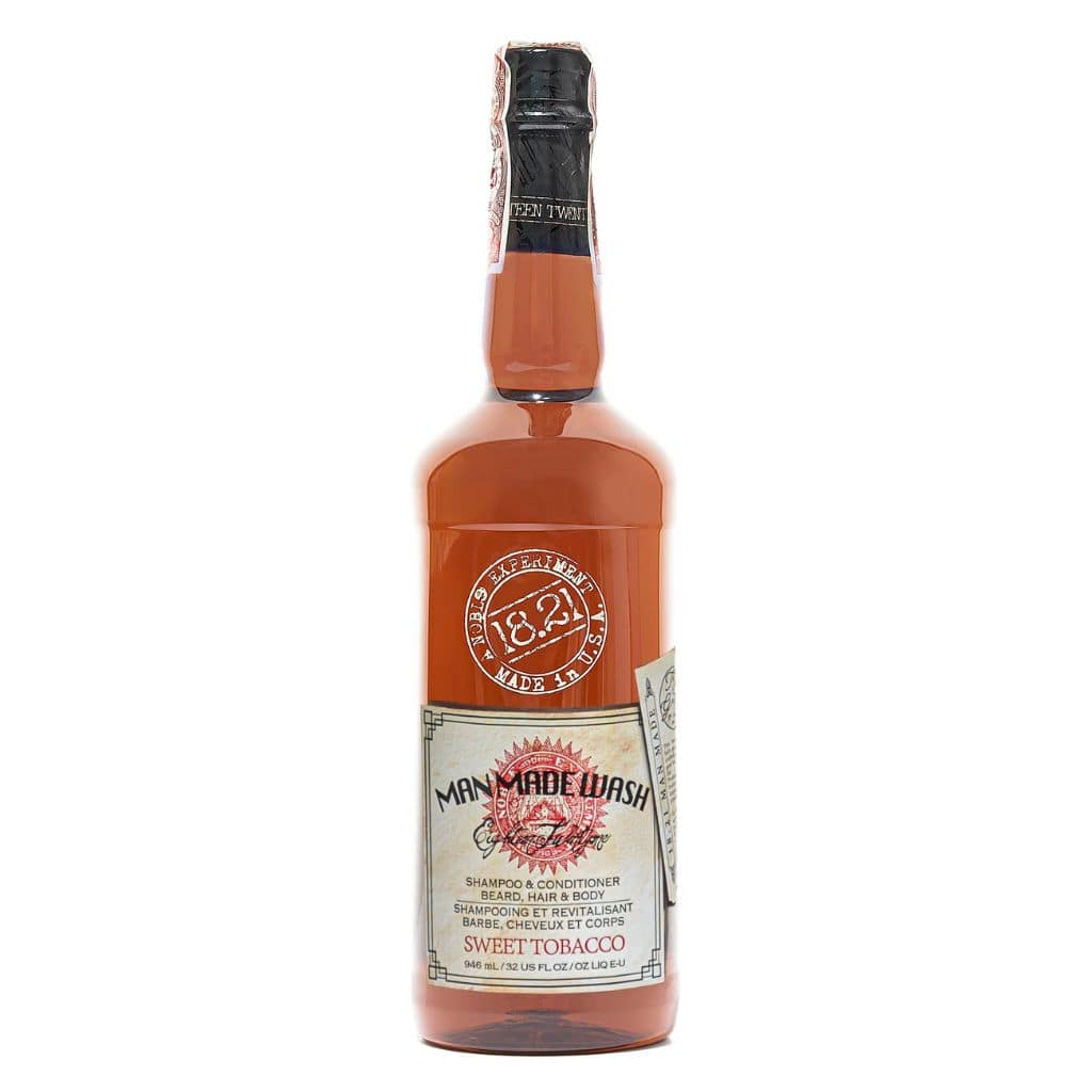 18.21 Man Made daugiafunkcė priemonė vyrams 3in1: stiprinamasis šampūnas, kondicionierius ir kūno prausiklis viename 18.21 Man Made Wash Sweet Tobacco WSH32ST, 946ml