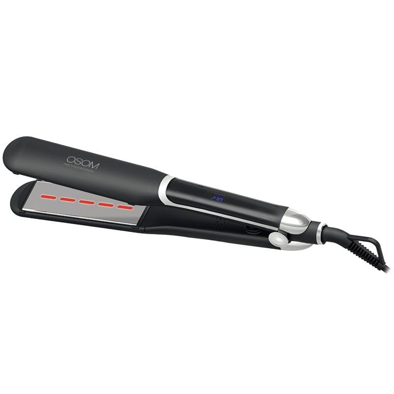 Plaukų tiesintuvas OSOM Professional Infrared Hair Straightener Black OSOM815, su infraraudonaisiais spinduliais, 230 C, 48 W, plačiomis plokštelėmis