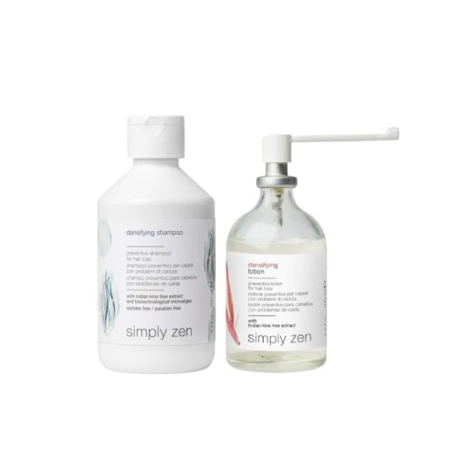 Simply Zen rinkinys slenkantiems plaukams DENSIFYING SHAMPOO plaukus tankinantis šampūnas, 250ml + DENSIFYING LOTION plaukus tankinantis losjonas, 100ml (1) Simply Zen rinkinys slenkantiems plaukams: DENSIFYING SHAMPOO plaukus tankinantis šampūnas, 250ml + DENSIFYING LOTION plaukus tankinantis losjonas, 100ml