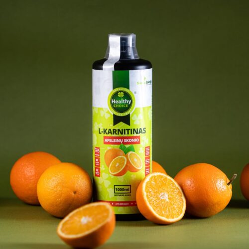 „Healthy Choice“ L-Karnitinas apelsinų skonio, 1000ml (2)-min Healthy Choice riebalų degintojas, L-Karnitinas, apelsinų skonio, 1000ml