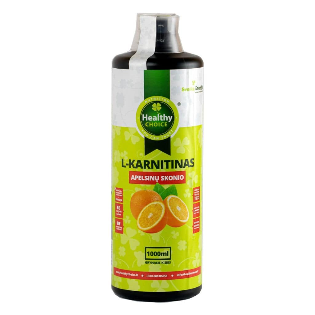 Healthy Choice riebalų degintojas, L-Karnitinas, apelsinų skonio, 1000ml