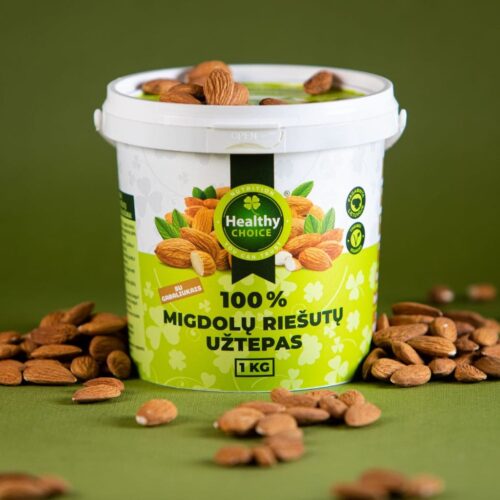 Healthy Choice migdolų riešutų užtepas su gabaliukais, 1kg