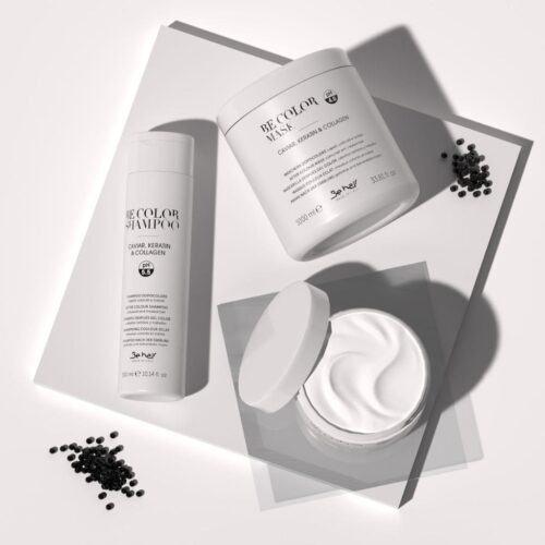 Be hair BE COLOR-min Be hair šampūnas dažytų, pažeistų plaukų priežiūrai BE COLOR 3C COMPLEX (pH-5.3-5.7), 300ml