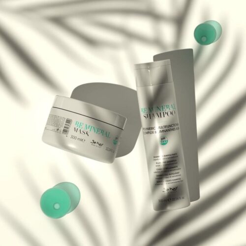 Be hair BE MINERAL-min Be hair atpalaiduojanti, apimties suteikinati kaukė silpniems, ploniems, plaukams BE MINERAL (pH4,5-5), 300ml