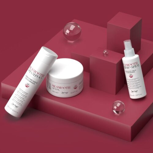 Be hair kaukė nepaklusniems, sausiems, besipučiantiems, pažeistiems plaukams BE SMOOTH (pH4.5-5), 300ml