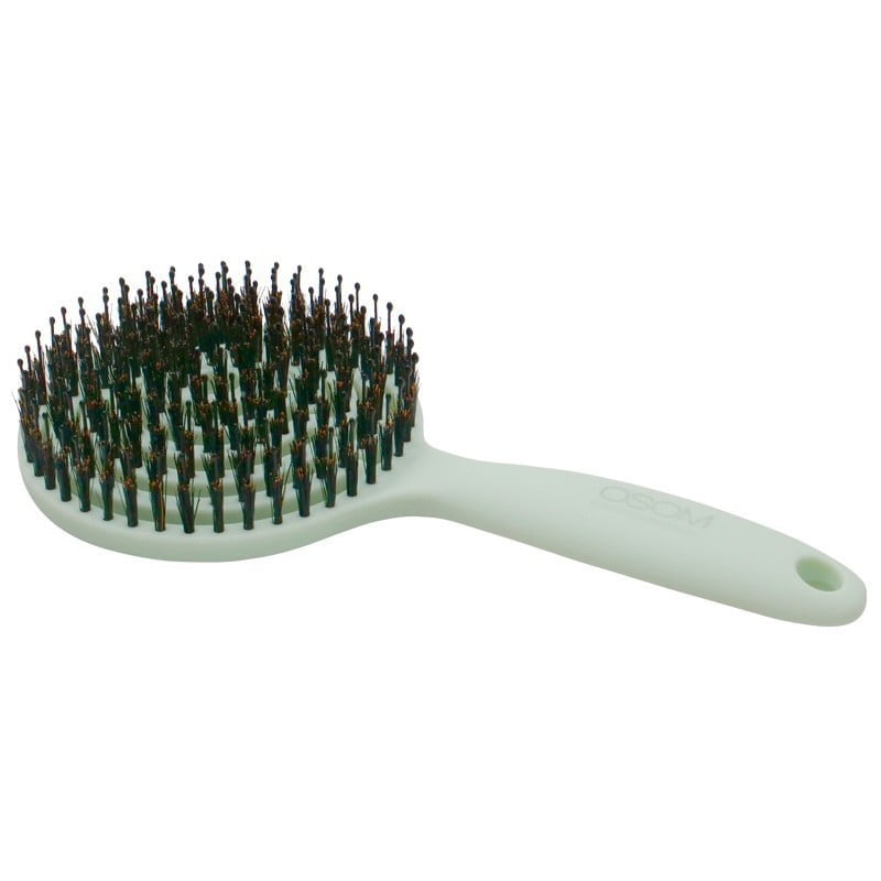 Apvalios formos šepetys plaukams, skirtas plaukų džiovinimui OSOM Professional Lollipop Vent Brush Matte Mint OSOM15486, mėtinis, su nailono spygliukais ir šerno šereliais OSOM Professional apvalios formos šepetys plaukams, skirtas plaukų džiovinimui Lollipop Vent Brush Matte Mint OSOM15486, mėtinis, su nailono spygliukais ir šerno šereliais