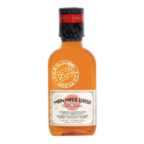 18.21 Man Made daugiafunkcė priemonė vyrams 3in1: stiprinamasis šampūnas, kondicionierius ir kūno prausiklis viename Wash Sweet Tobacco WSH3ST, 100ml