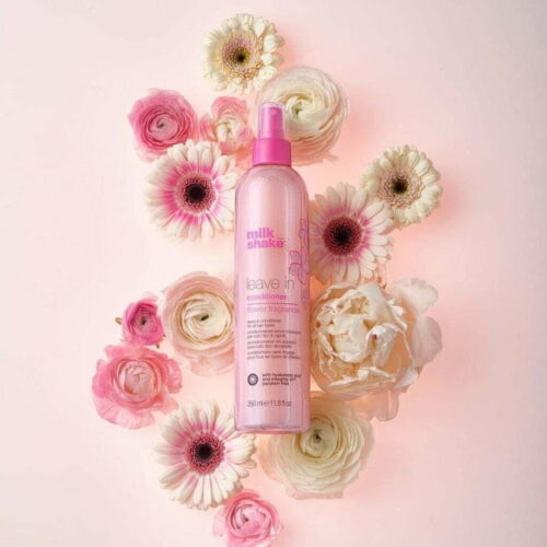 milk shake pink purksiklis Milk Shake nenuskalaujamas kondicionierius LEAVE IN CONDITIONER, FLOWER FRAGRANCE, 350ml