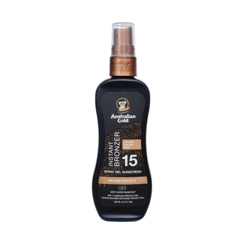 Apsaugos nuo saulės pienelis su bronzantais SPF15, 100ml Australian Gold apsaugos nuo saulės pienelis su bronzantais SPF15, 100ml
