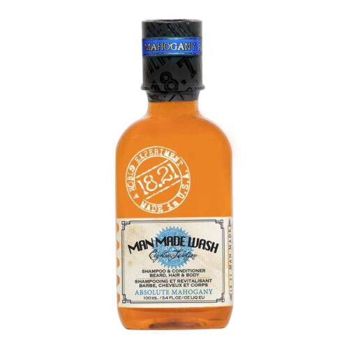 Daugiafunkcė priemonė vyrams 3 in 1_ stiprinamasis šampūnas, kondicionierius ir kūno prausiklis viename 18.21 Man Made Wash Absolute Mahogany, 100ml-min 18.21 Man Made daugiafunkcė priemonė vyrams 3in1: stiprinamasis šampūnas, kondicionierius ir kūno prausiklis viename Wash Absolute Mahogany, 100ml