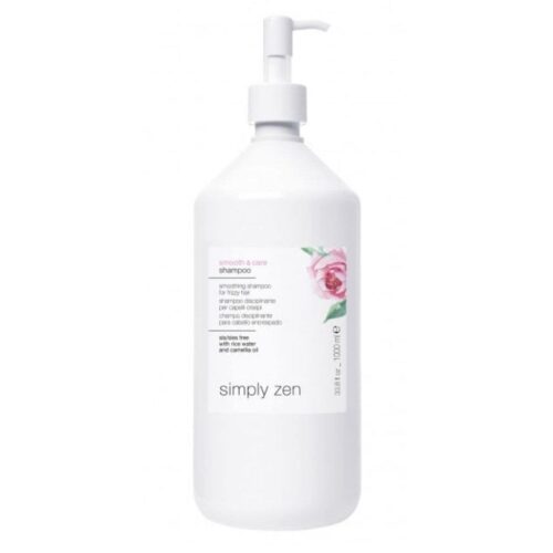Simply Zen plaukus glotninantis šampūnas SMOOTH & CARE SHAMPOO, 1000ml-min Simply Zen plaukus glotninantis šampūnas SMOOTH & CARE SHAMPOO be dozatoriaus, 1000ml