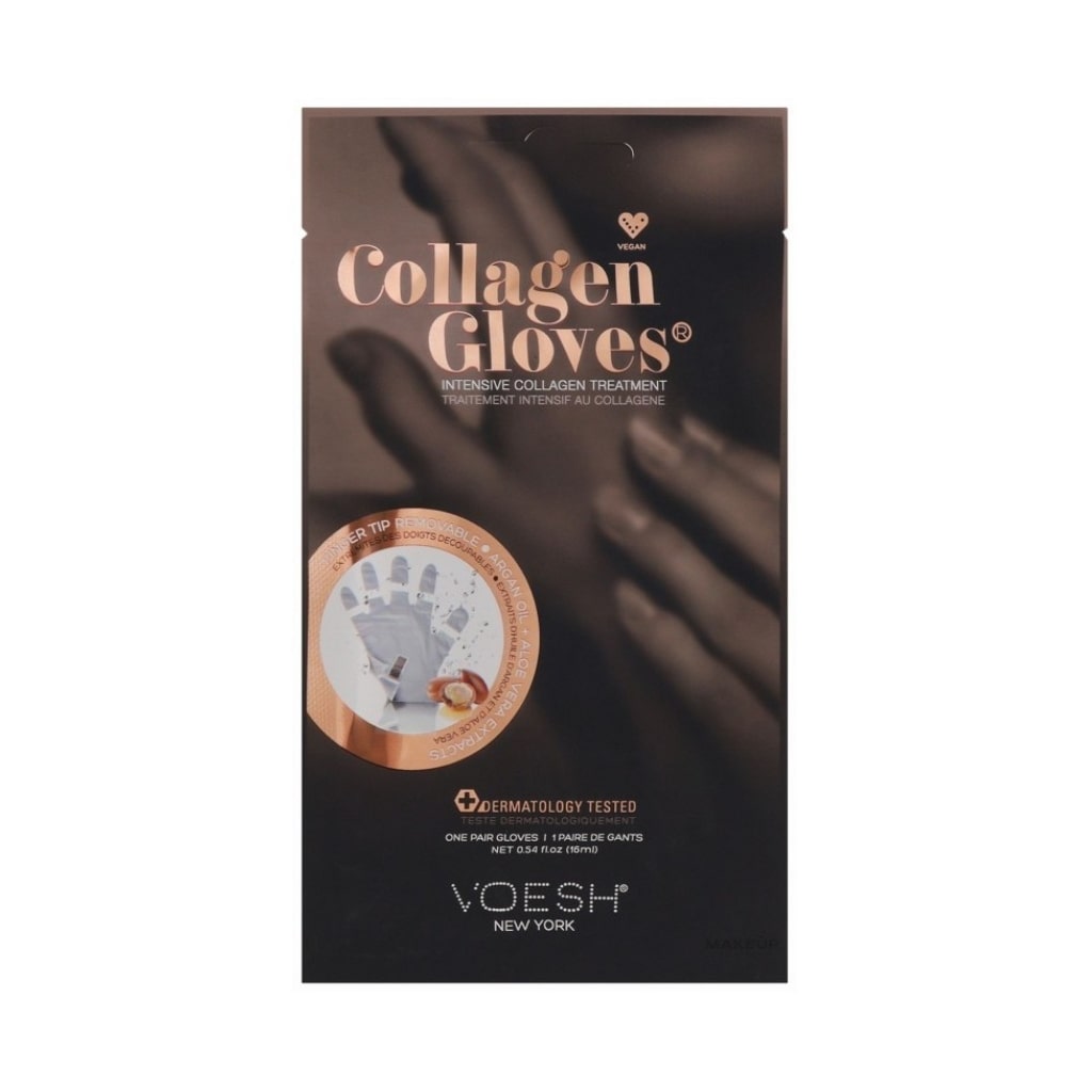 Voesh kaukė rankoms Collagen Gloves VHM212COL, su kolagenu ir argano aliejumi, turi apsaugą nuo UV_LED spindulių, 1 pora pirštinių-min Voesh kaukė rankoms Collagen Gloves VHM212COL, su kolagenu ir argano aliejumi, turi apsaugą nuo UV/LED spindulių, 1 pora pirštinių
