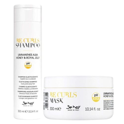 Be hair rinkinys banguotiems pažeistiems, elastingumą praradusiems plaukams BE CURL Be hair rinkinys banguotiems pažeistiems, elastingumą praradusiems plaukams BE CURL