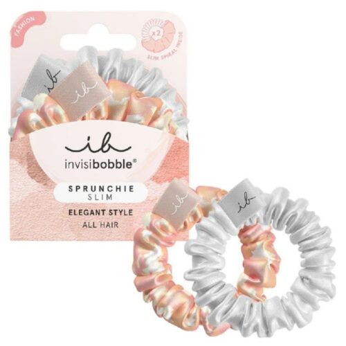 Invisibobble Sprunchie Slim gumytės plaukams Bella Chrome, IB-SPSL-PA-3-1007, 2vnt-min Invisibobble Sprunchie Slim gumytės plaukams Bella Chrome, IB-SPSL-PA-3-1007, 2vnt