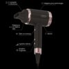 OSOM Professional plaukų džiovintuvas Black Hair Dryer OSOM6800BLHD, juodos spalvos, 1800W