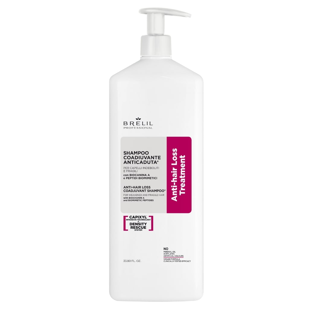 Brelil šampūnas nuo plaukų slinkimo Anti-Hair Loss Coadiuvante Shampoo, 1000ml-min BRELIL šampūnas nuo plaukų slinkimo ANTI-HAIR LOSS COADIUVANTE SHAMPOO, 1000ml