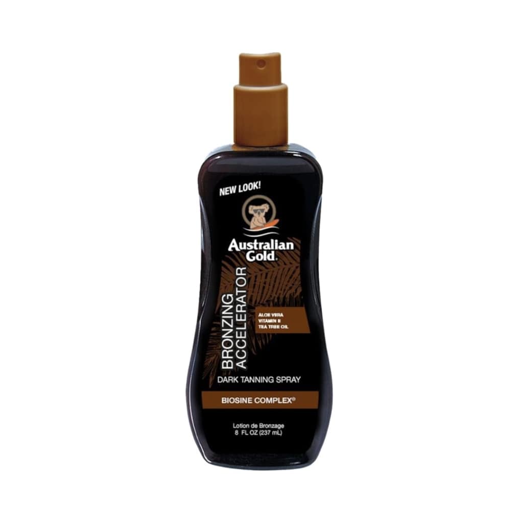 Australian Gold įdegį skatinantis pienelis su bronzantais Tanning Accelerator Spray Gel, 237ml