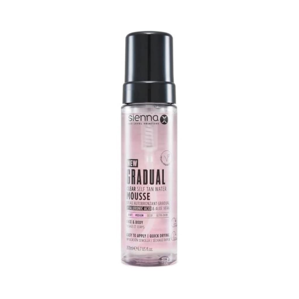 SIENNA X skaidrios savaiminio įdegio putos GRADUAL TAN WATER MOUSSE, 190ml