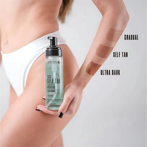 SIENNA X skaidrios savaiminio įdegio putos DARK TAN WATER MOUSSE, 190ml