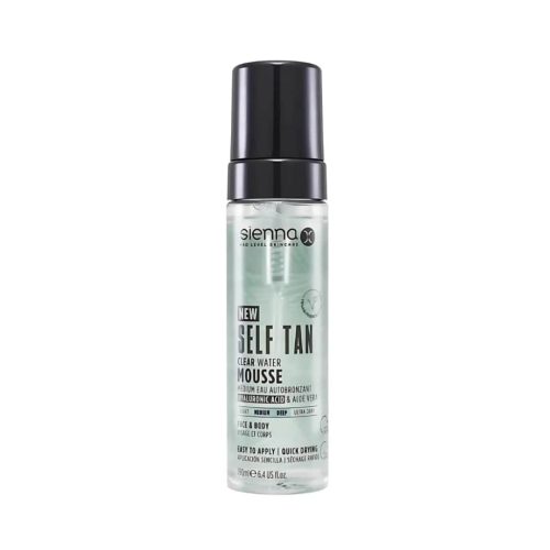 SIENNA X skaidrios savaiminio įdegio putos DARK TAN WATER MOUSSE, 190ml