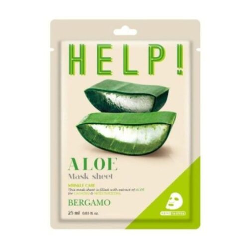 BERGAMO HELP lakštinė veido kaukė su alaviju, 25ml-min BERGAMO HELP lakštinė veido kaukė su alaviju, 25ml