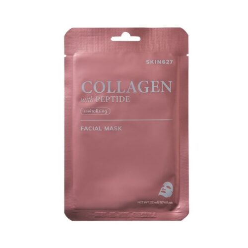 SKIN627 gaivinamoji lakštinė veido kaukė su kolagenu ir peptidais, 22ml