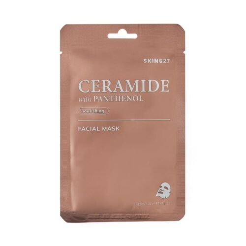 SKIN627 maitinamoji lakštinė veido kaukė su keramidais ir pantenoliu, 22ml-min SKIN627 maitinamoji lakštinė veido kaukė su keramidais ir pantenoliu, 22ml