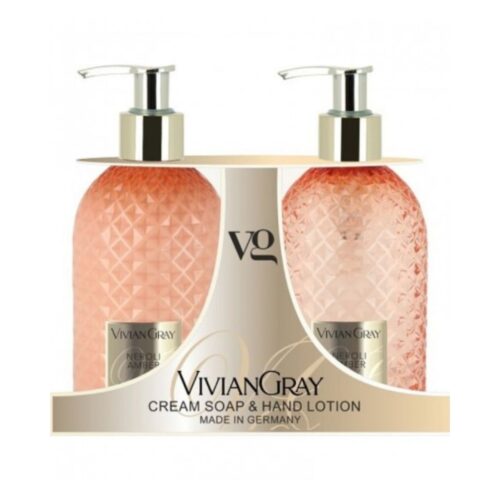 VIVIAN GRAY rinkinys_ skystas muilas ir losjonas rankoms Gemstone Neroli and Amber, 2x300ml-min VIVIAN GRAY rinkinys: skystas muilas ir losjonas rankoms Gemstone Neroli and Amber, 2x300ml