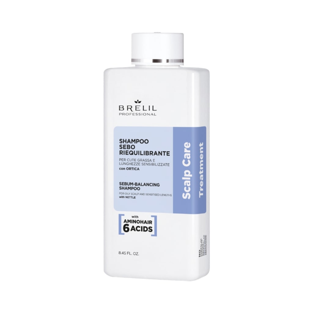 BRELIL šampūnas riebiai galvos odai ir silpniems plaukams SEBUM-BALANCING SHAMPOO, 250ml-min BRELIL šampūnas riebiai galvos odai ir silpniems plaukams SEBUM-BALANCING SHAMPOO, 250ml