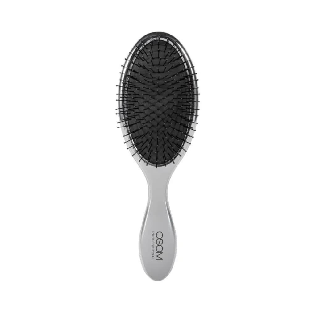 OSOM Professional šepetys plaukams Hair Brush Silver Chrome OSOMP2258, su nailono spygliukais, sidabrinės chromo spalvos-min OSOM Professional šepetys plaukams Hair Brush Silver Chrome OSOMP2258, su nailono spygliukais, sidabrinės chromo spalvos