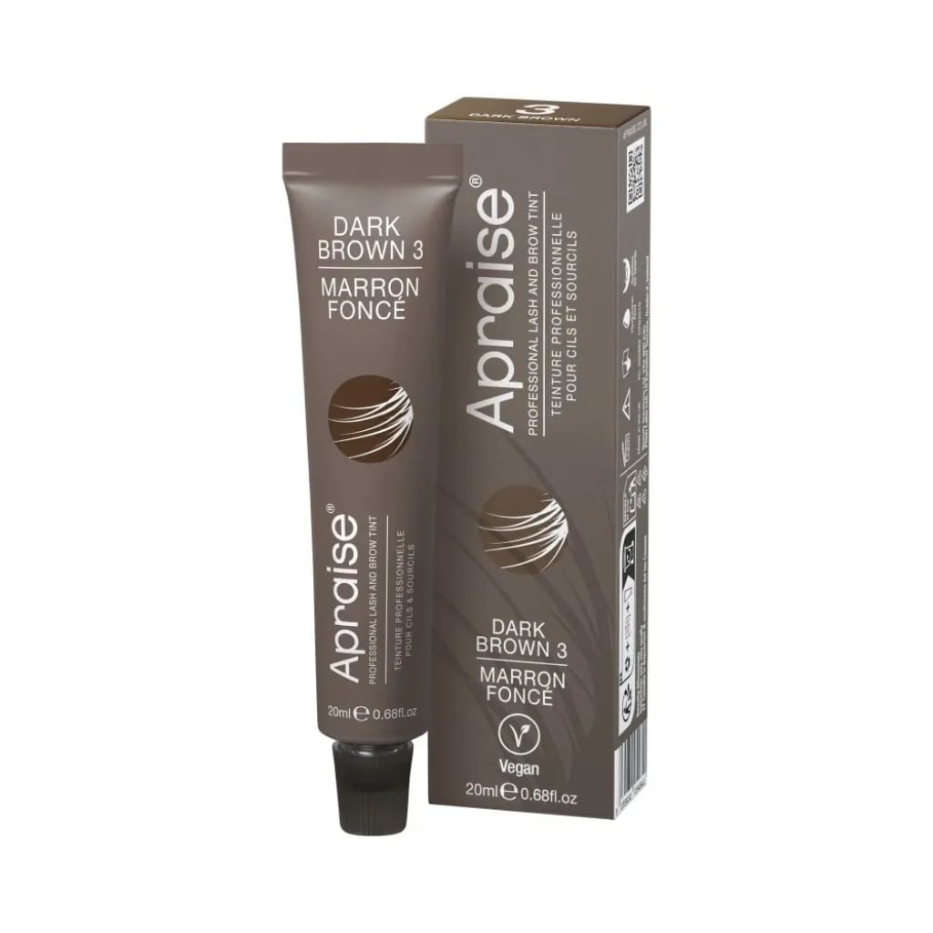 Apraise antakių ir blakstienų dažai Vegan Eyelash and Eyebrow Tint Nr.3, rudos spalvos OS555862, 20ml