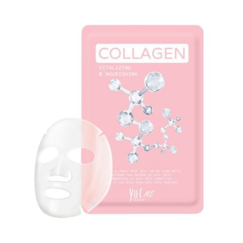 YU.R Me drėkinamoji lakštinė veido kaukė su kolagenu Collagen Sheet Mask, 1vnt.-min YU.R Me drėkinamoji lakštinė veido kaukė su kolagenu Collagen Sheet Mask, 1vnt.
