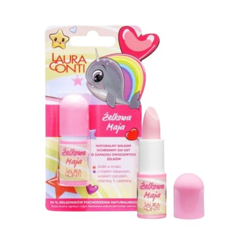 LAURA CONTI lūpų balzamas vaikams Maya - vaisių aromato, 3,8g-min LAURA CONTI lūpų balzamas vaikams Maya - vaisių aromato, 3,8g