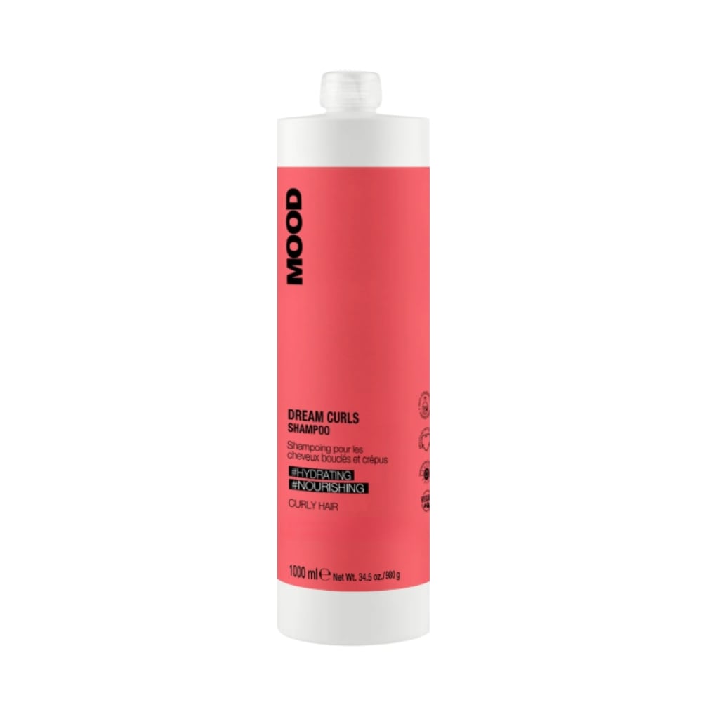 MOOD DREAM CURLS itin drėkinantis šampūnas garbanotiems, nepaklusniems plaukams, 1000ml