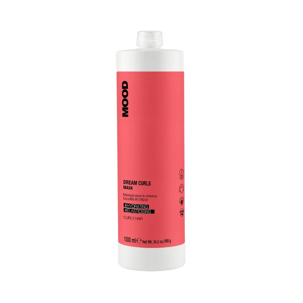MOOD DREAM CURLS plaukų kaukė nepaklusniem, garbanotiems plaukams, 1000ml