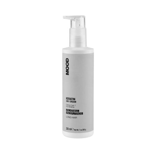 MOOD KERATIN LONG HAIR 2in1 daugiafunkcinis nenuskalaujamas kremas plaukams, 200ml