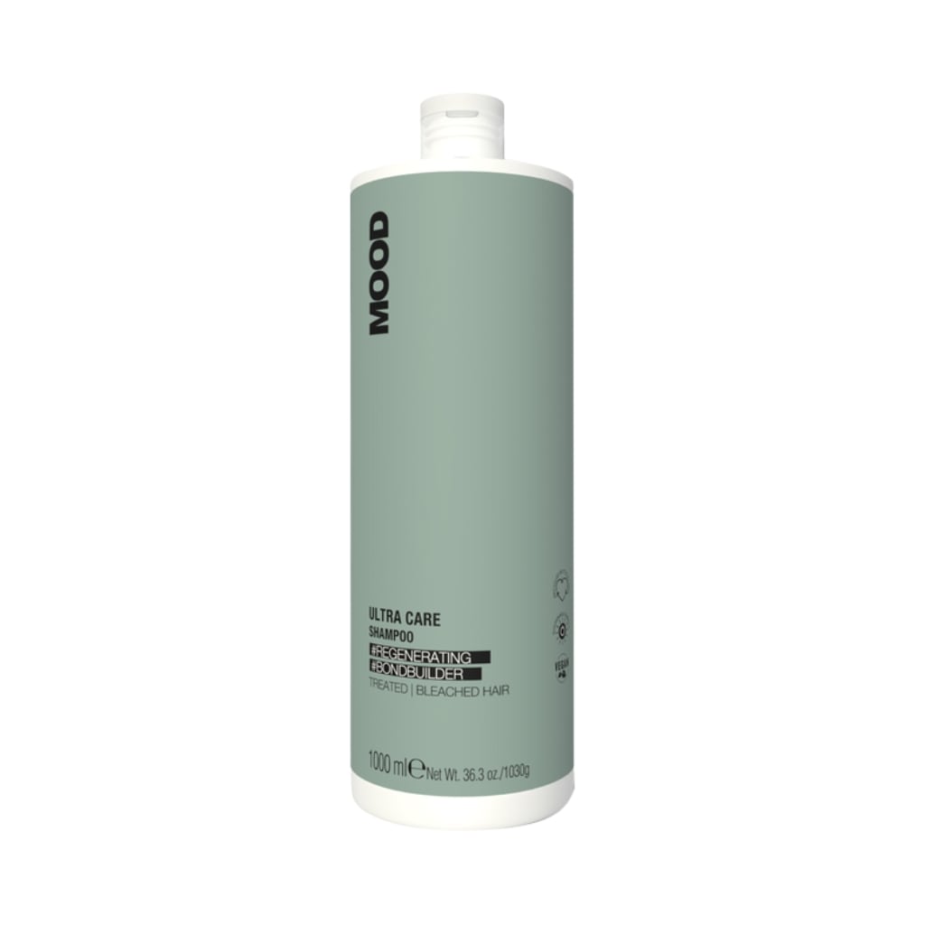 MOOD ULTRA CARE regeneruojantis šampūnas dažytiems, šviesintiems, pažeistiems plaukams, 1000ml