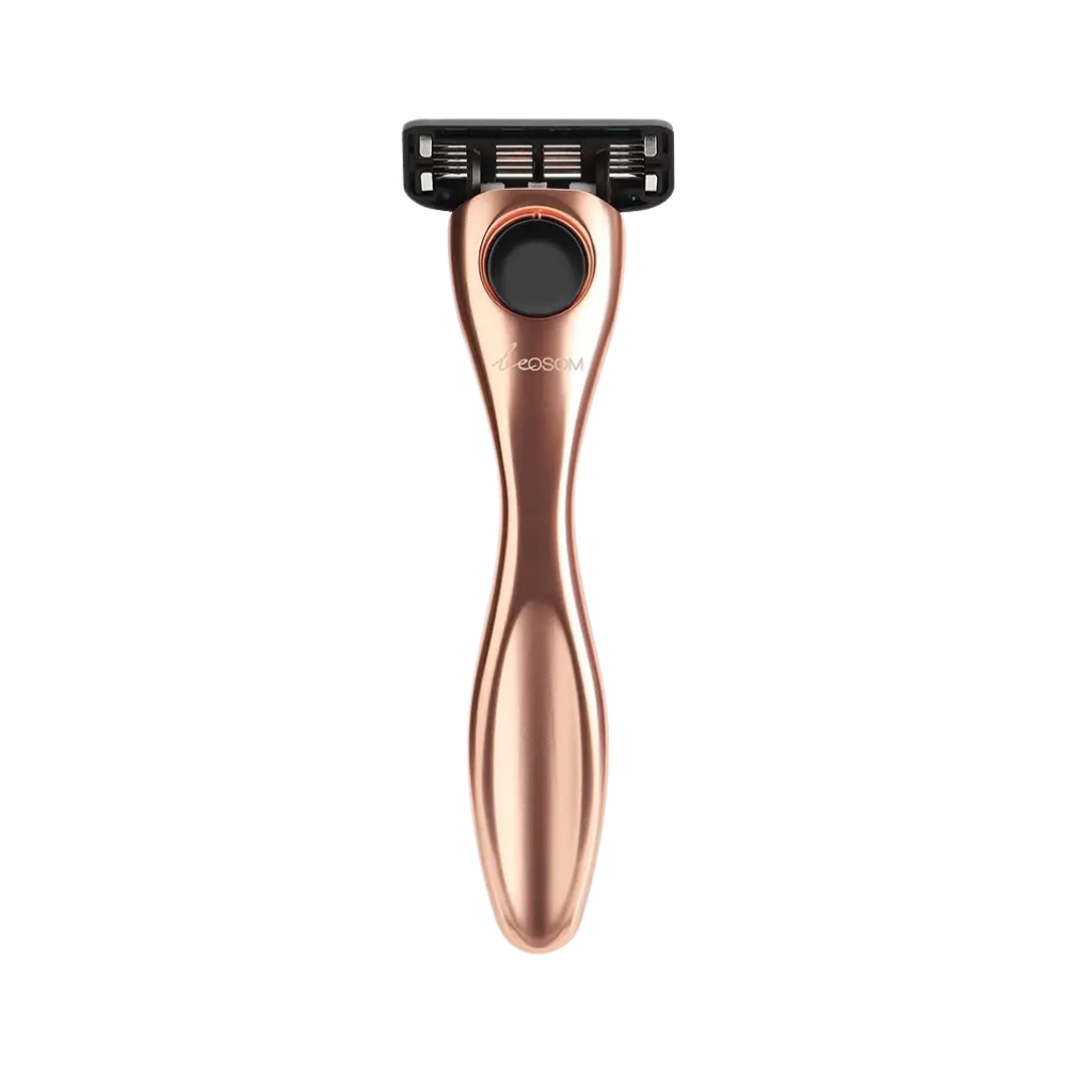Be OSOM skustuvas Comfort-Flex Razor BEOSOMRAZOR1, su papildoma galvute, rožinio aukso spalvos