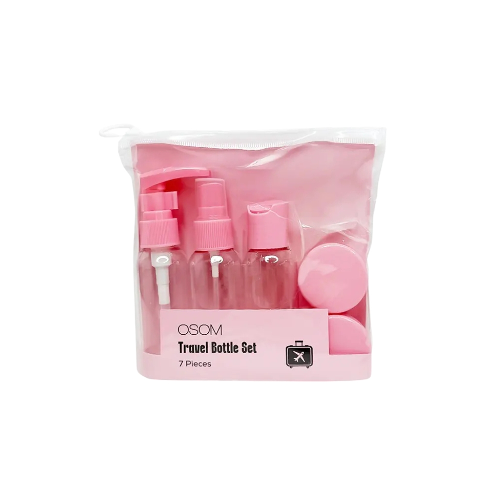OSOM Kelioniniai buteliukai Travel Bottle Set OSOM25210PINK, rožinės spalvos OSOM Kelioniniai buteliukai Travel Bottle Set OSOM25210PINK, rožinės spalvos