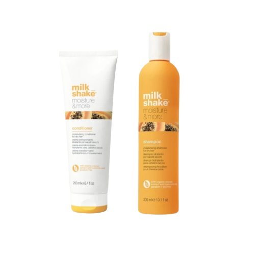 Milk Shake drėkinamasis rinkinys sausiems plaukams MOISTURE AND MORE Milk Shake drėkinamasis rinkinys sausiems plaukams MOISTURE AND MORE