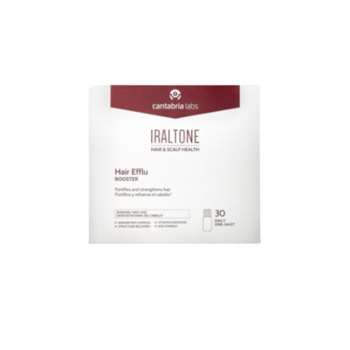 IRALTONE HAIR EFFLU BOOSTER PAPILDAI, 30 x15 ML IRALTONE HAIR EFFLU BOOSTER plaukų struktūros stiprinimui papildai, 30 x15ml