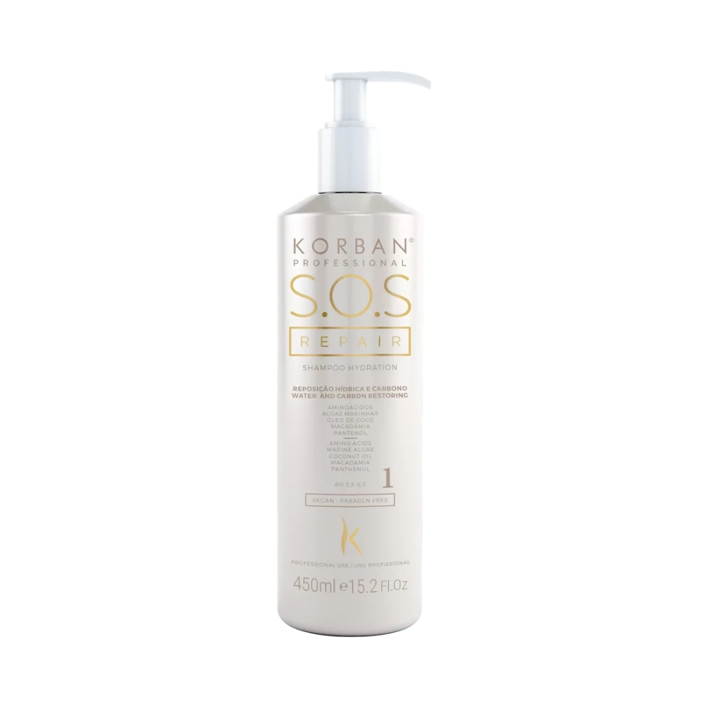 Korban S.O.S Repair atstatomasis plaukų šampūnas, 450 ml