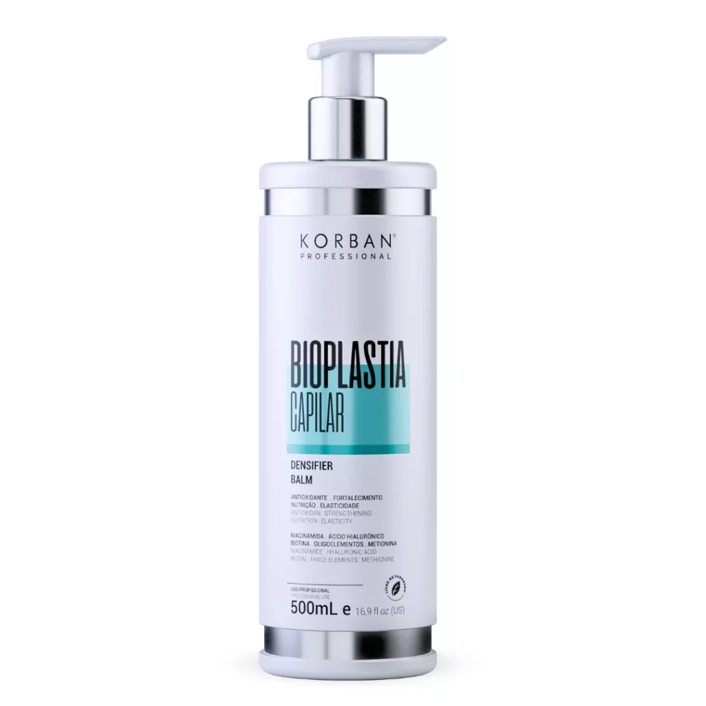 Korban Bioplastia Capilar Densifier Balm intensyviai atstatanti plaukų kaukė, 500 ml