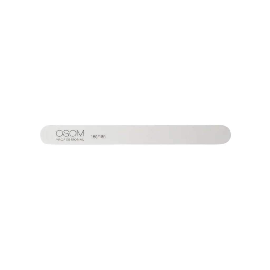 Dildė nagams Osom Professional, Straight Shape, white, 150/180, 1 vnt OSOMP15018, 1/12