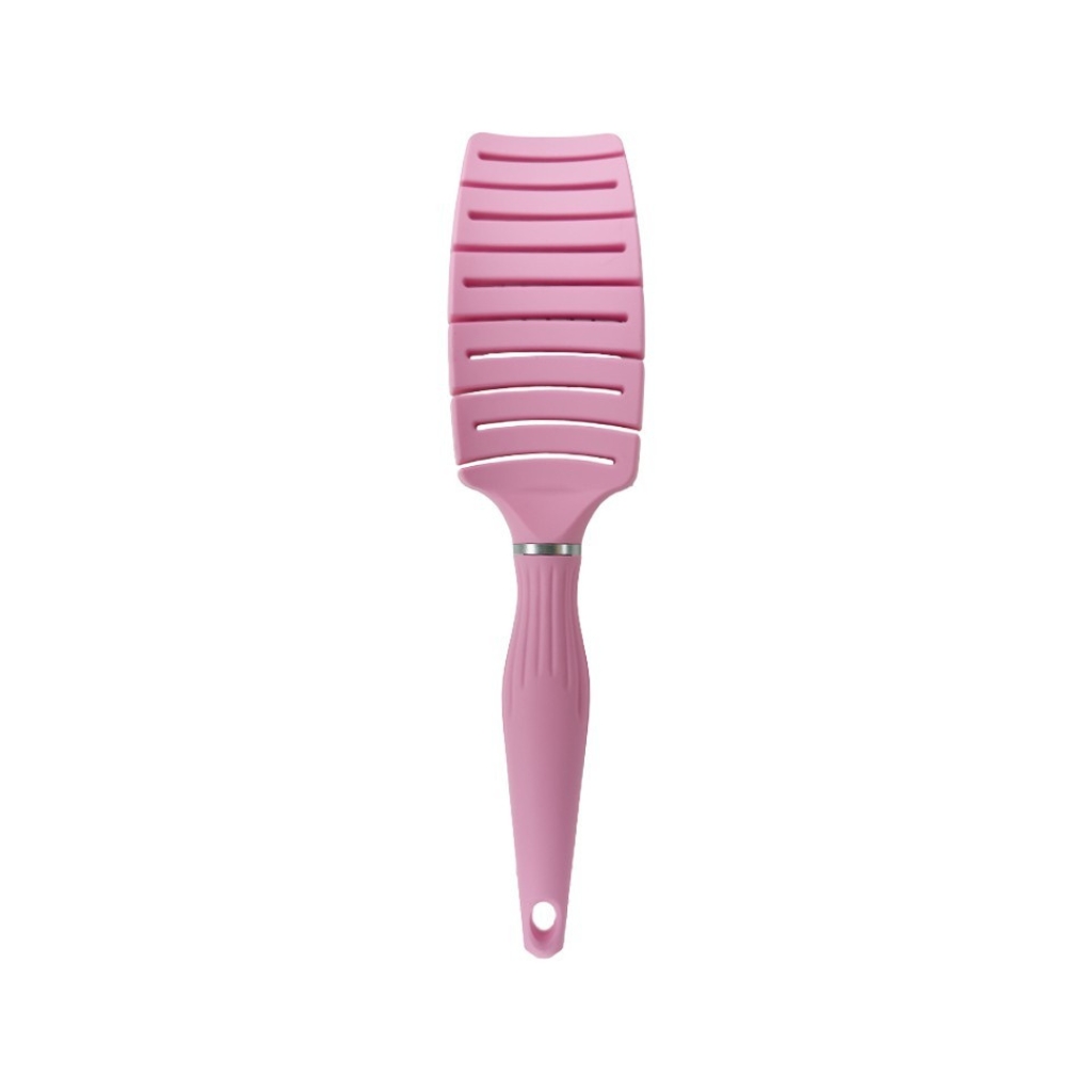 Šepetys plaukams OSOM Professional Flexible Hair Brush With Boar and Nylon Bristles OSOMP02827, su nailono ir šerno šereliais, rožinės spalvos, 265 mm