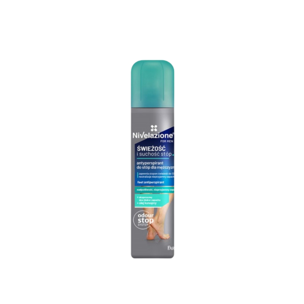 NIVELAZIONE pėdų antiperspirantas vyrams, gaivumas ir pėdų sausumas, 180 ml