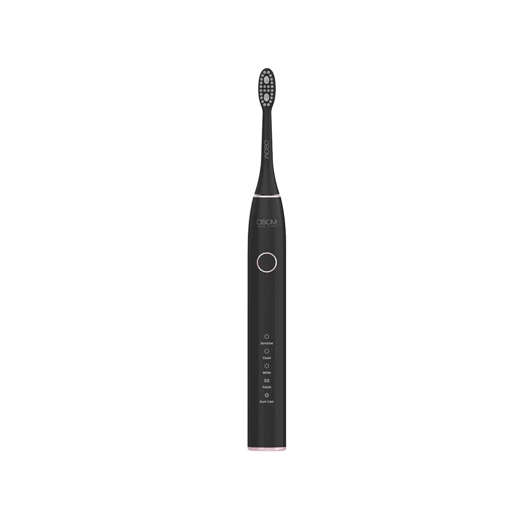 OSOM Oral Care Sonic Electric Įkraunamas, elektrinis, garsinis dantų šepetėlis Toothbrush Black OSOMORALV10BL, juodos spalvos