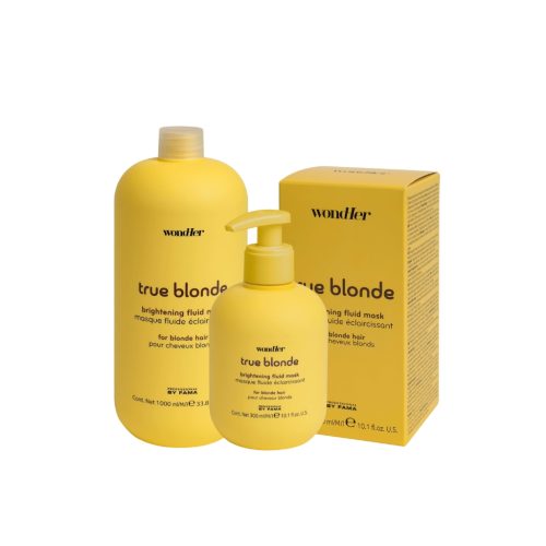 WondHer plaukų kaukė, ypatingai šviesintų, pažeistų plaukų priežiūrai TRUE BLONDE BRIGHTENING, 1000ml