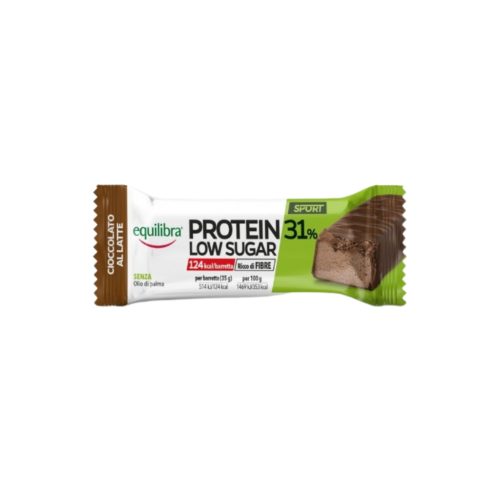 EQUILIBRA baltyminis batonėlis pieninio šokolado skonio Protein 31% Low Sugar, 35g EQUILIBRA baltyminis batonėlis pieninio šokolado skonio "Protein 31% Low Sugar", 35g